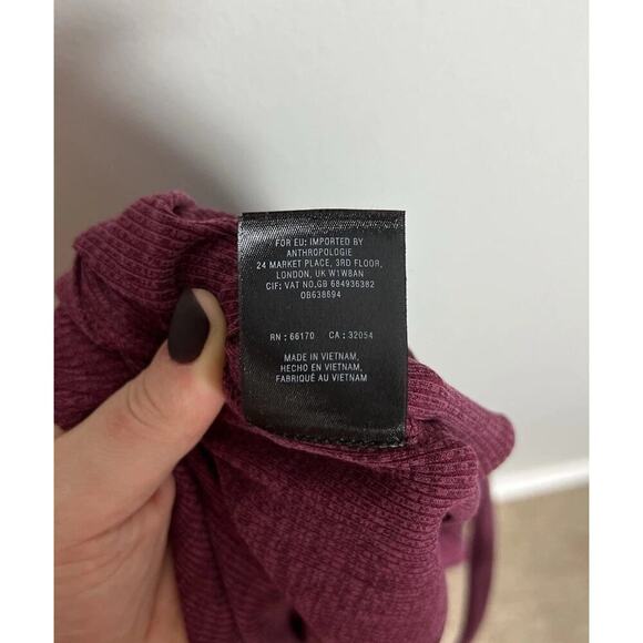 Anthropologie HD In Paris Jacenta Wide Leg Jumpsuit Size Medium Modal Cranberry - Picture 7 of 7